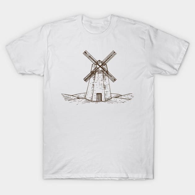 Black Windmill T-Shirt by Islanr